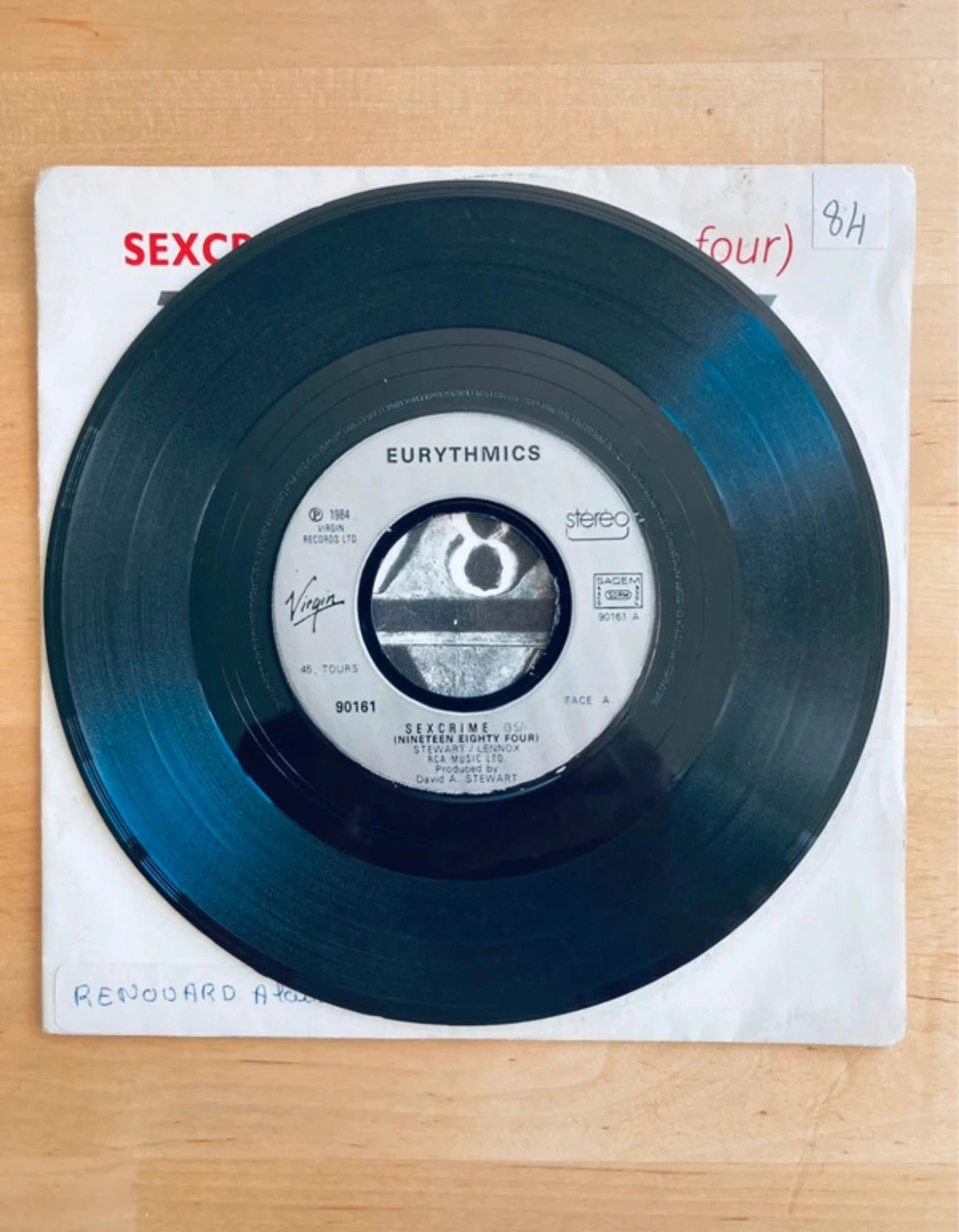 Disco de vinilo 45T Eurythmics 1984. – photo 2